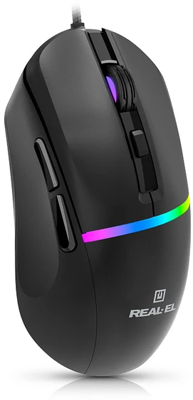 Kompiuterinė pelė REAL-EL RM-530 juodos spalvos