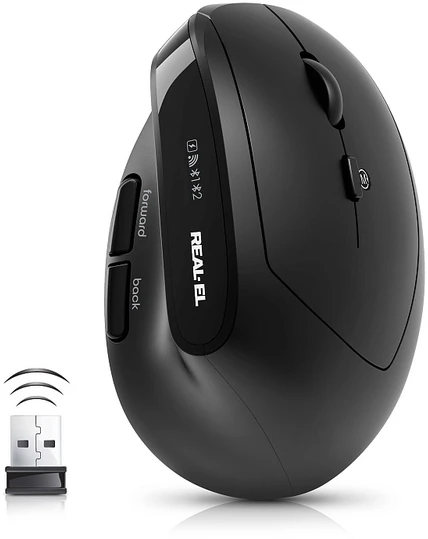 Kompiuterio pelė REAL-EL RM-490W Ergonomiška