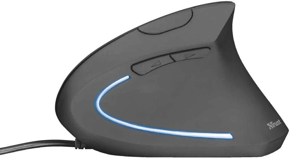 Kompiuterio pelė Trust USB Verto, ergonomiška, juodos spalvos