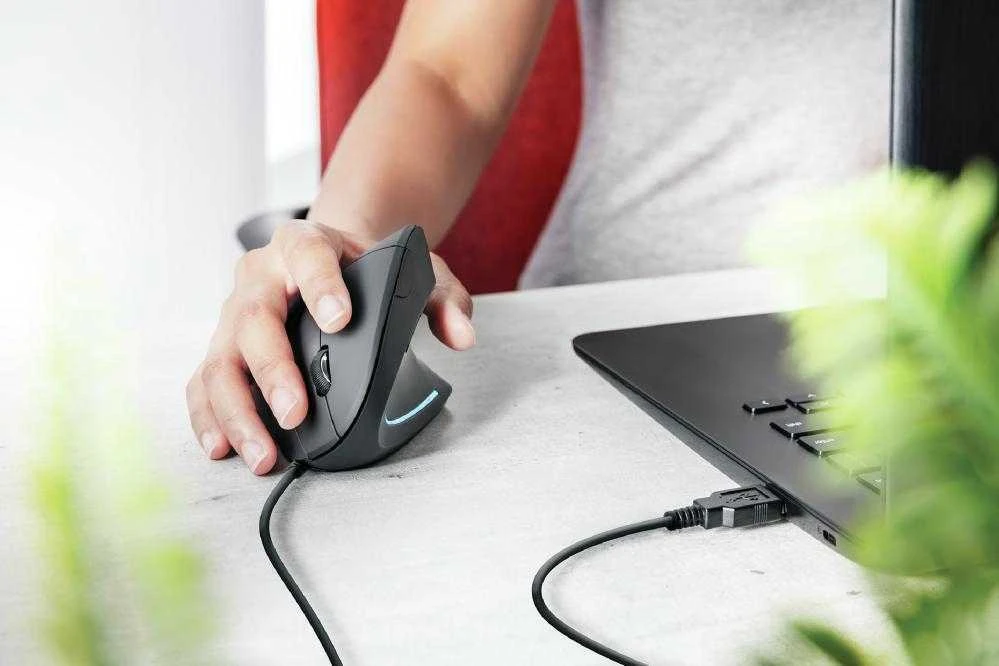 Kompiuterio pelė Trust USB Verto, ergonomiška, juodos spalvos