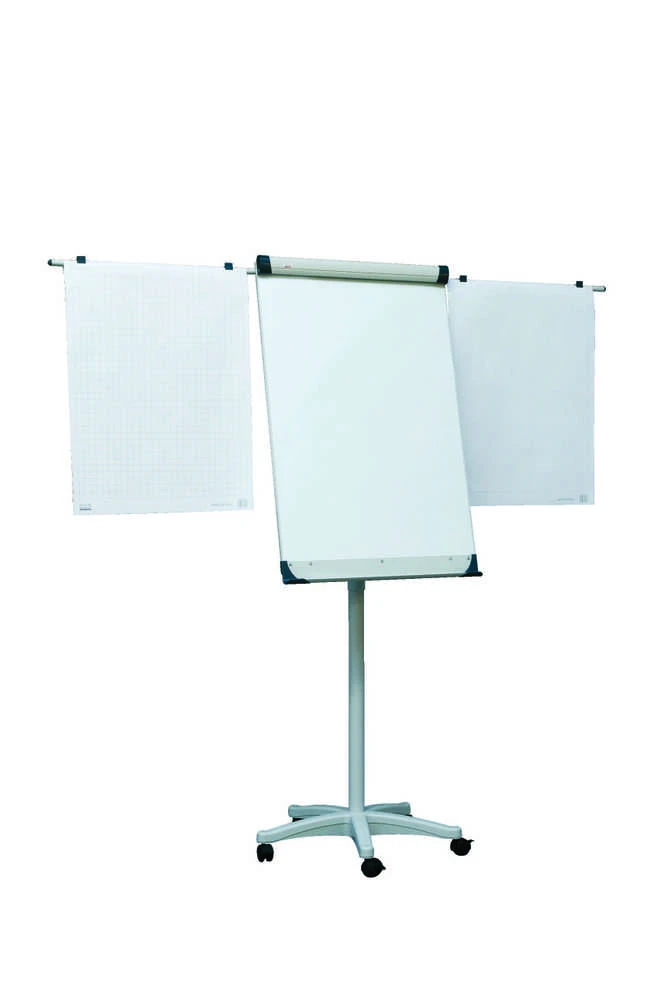 Konferencinis stovas 2×3, Mobilechart TF02, 74x100cm, su ratukais, šoninėmis juostomis, aliuminio rėmu