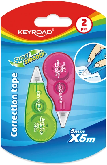 Korektūros juostelė Keyroad mini PET, 5mmx5m 2vnt./pak.