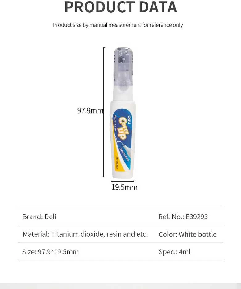 Korekcinis pieštukas DELI, 4ml