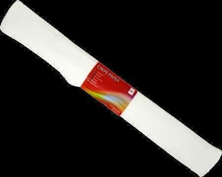 Krepinis popierius College 140g 50x250cm, baltos spalvos