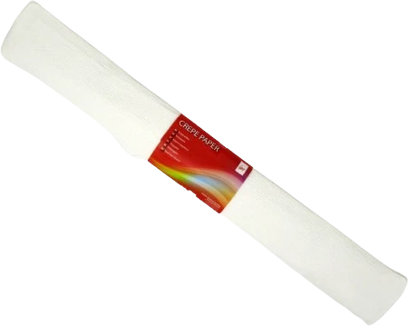 Krepinis popierius College 140g 50x250cm, baltos spalvos