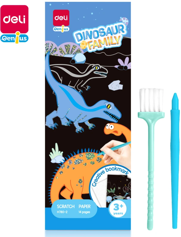 Kūrybinis raižymas DELI Dino 14 lapų