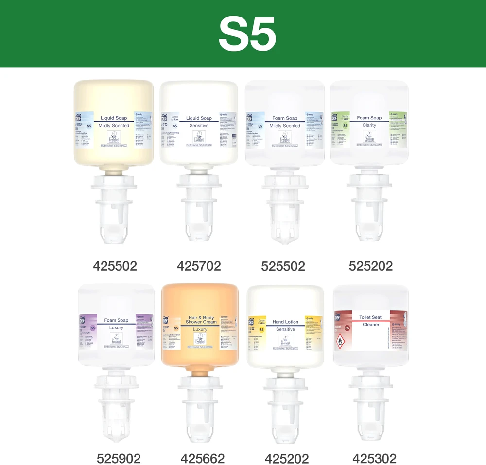 Muilo ir dezinfekantų dozatorius TORK S5, baltos sp.565200