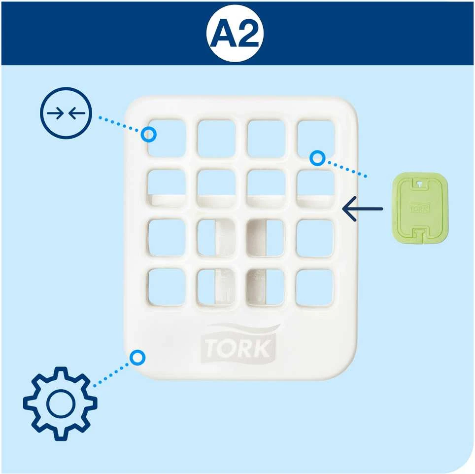 Laikiklis oro gaivikliui Tork Air-Fresh A2 (562500), baltos spalvos, plastikinis
