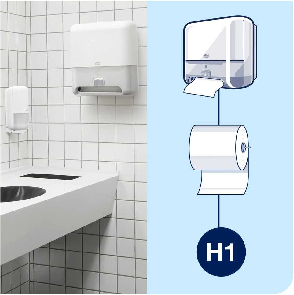 Laikiklis rankšluosčiams nekontaktinis Tork Sensor Matic H1 (551100), baltos spalvos, plastikinis