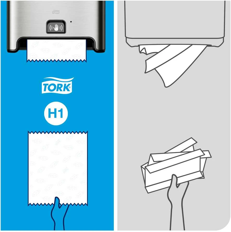 „Tork Matic®“ popierinių rankšluosčių ritinių dozatorius su „Intuition™“ jutikliu