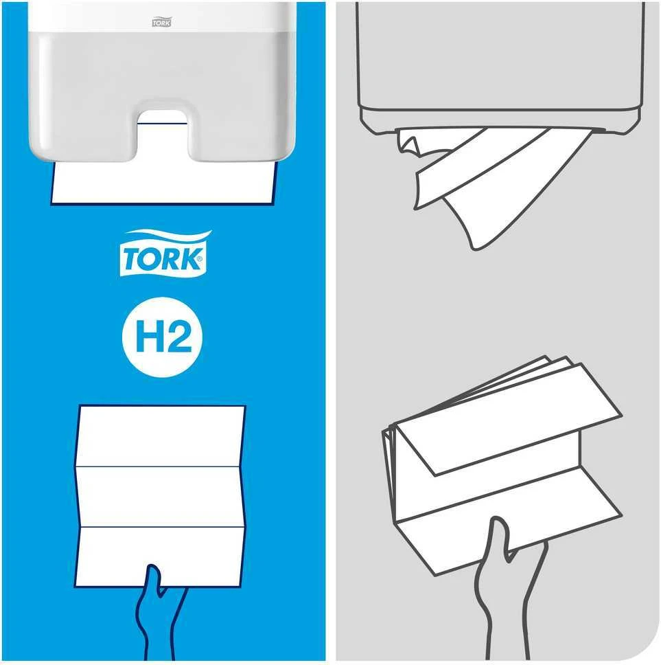 Laikiklis servetėlėms Tork H2 (552000), baltos spalvos, plastikinis