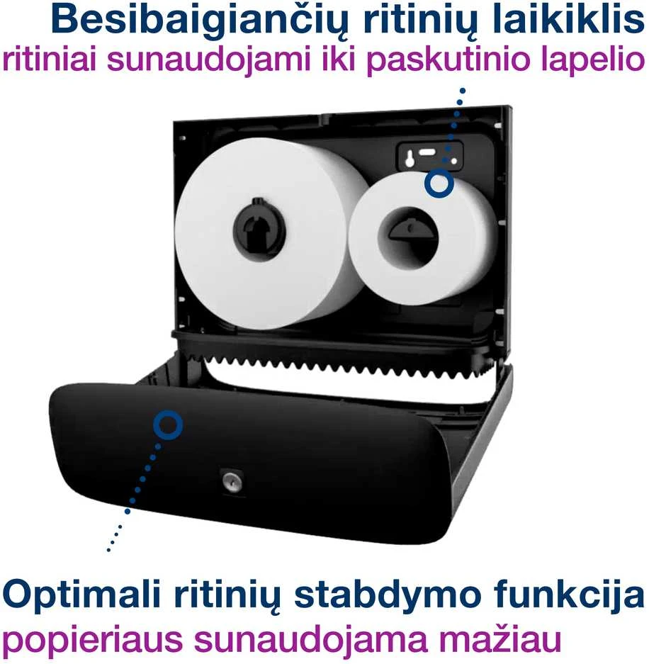Laikiklis tualetiniam popieriui TORK Mini Jumbo, 355 x 254 x 133 mm (460006)
