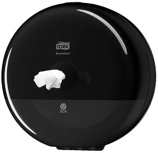 Laikiklis tualetiniam popieriui Tork Smart One Mini T9 (681008), juodos spalvos, plastikinis
