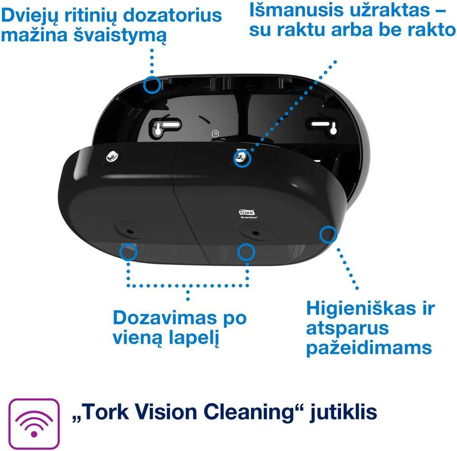 Usorteret Laikiklis tualetiniam popieriui TORK Smartone Twin Mini 682008