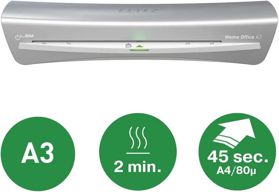 Laminavimo aparatas LEITZ iLAM HOME OFFICE, A3, pilka sp.