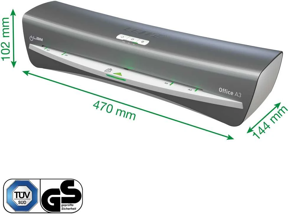 Laminavimo aparatas LEITZ iLAM OFFICE, A3, sidabro sp.