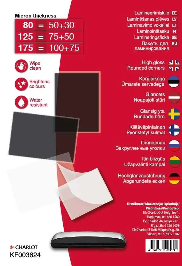 Laminavimo vokeliai College, antistatiniai, A4, 216x303mm, 100 mikronų, 100vnt