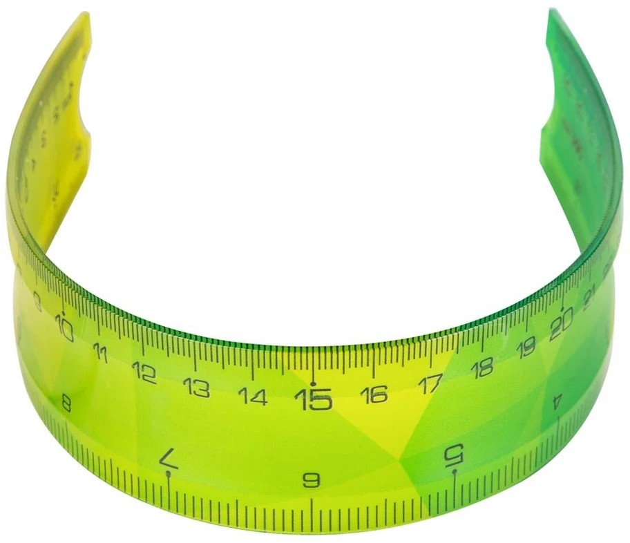 Liniuotė DELI, 30 cm, EcoPVC, lanksti