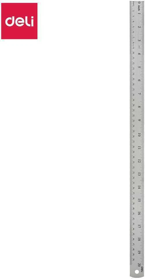 Liniuotė DELI 50cm metalinė