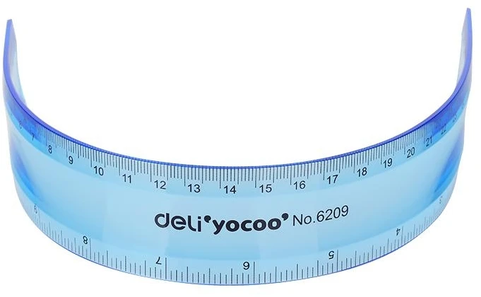 Liniuotė DELI E6209 30cm, įvairių spalvų