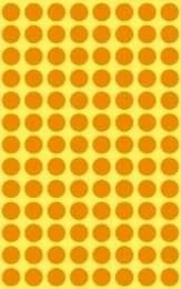 Lipdukai AVERY, apvalūs, Ø8mm, 416vnt, oranžinė
