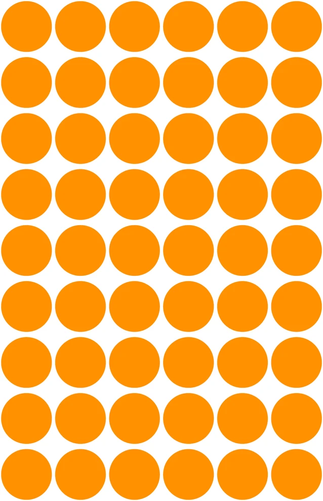 Lipdukai Avery Zweckform, apvalūs, Ø12mm, 270vnt pakuotėje, oranžinės spalvos