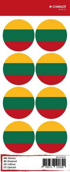 Lipdukai Charlot (Lietuvos vėliava, apvalūs)