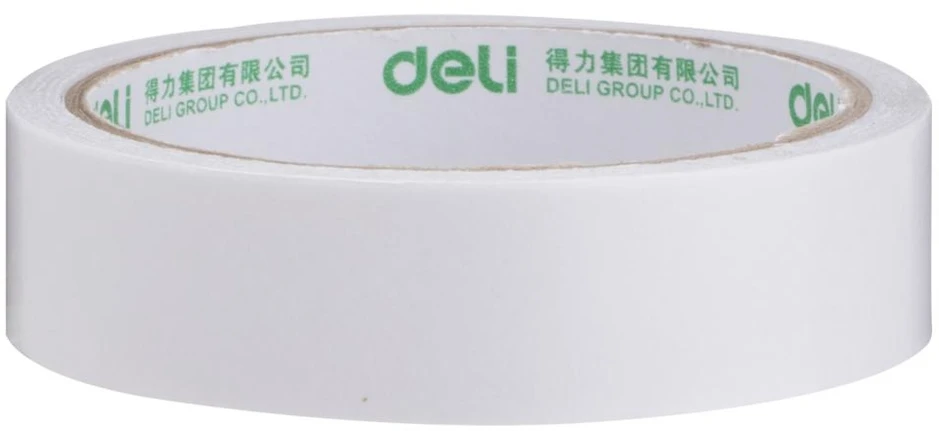 Lipni juosta DELI, dvipusė, 24 mm x 9 m