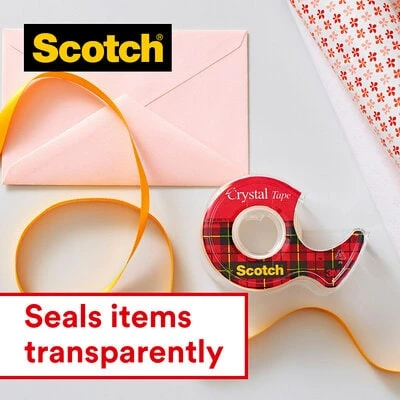Lipni juosta Scotch Crystal Clear, 19mmx7,5m, su laikikliu