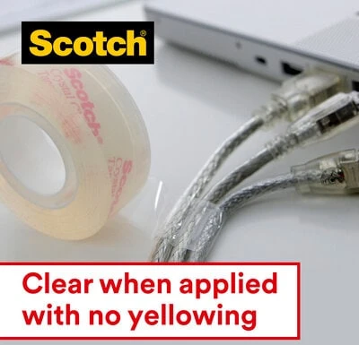 Lipni juosta Scotch Crystal Clear, 19mmx7,5m, su laikikliu