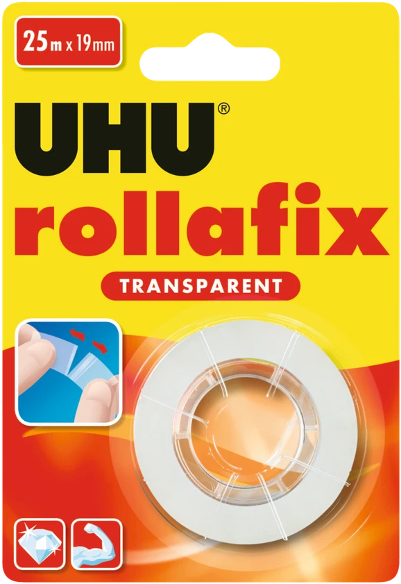 Lipni juosta UHU Rollafix,19mmx25m,skaidri