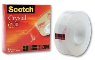 Lipni juostelė 3M Scotch Crystal Clear 600, 19 mm x 33 m, ypač skaidri