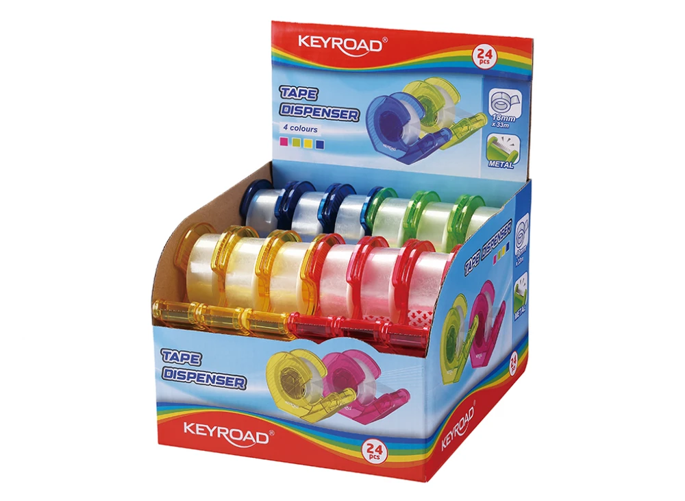 Lipni juosta Keyroad, 18mmx33m, skaidriame dėkliuke