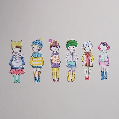 Lipni spalvinimo knygelė rulone StickN, Little Designer – Žiema
