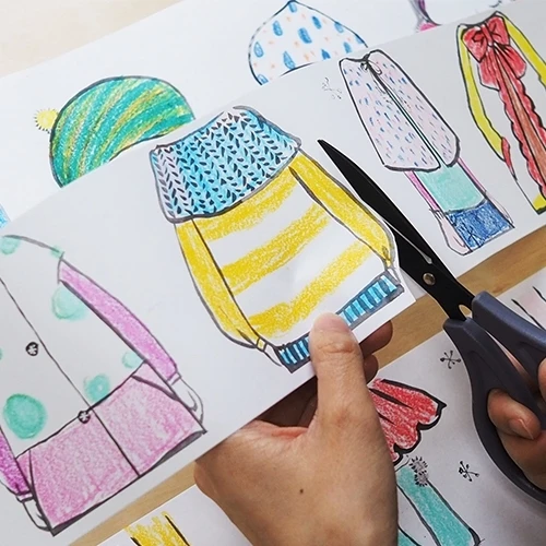 Lipni spalvinimo knygelė rulone StickN, Little Designer – Žiema