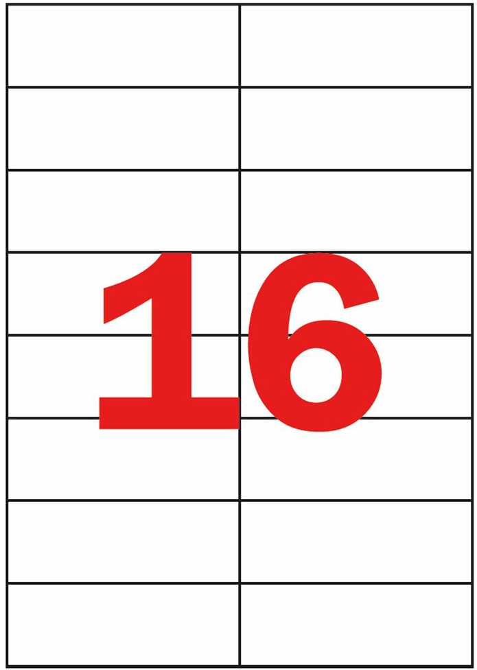 *Lipnios etiketės Apli, A4, 105x37mm, 16 etikečių lape, 100 lapų, baltos spalvos