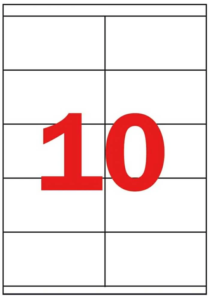 Lipnios etiketės Apli, A4, 105x57mm, 100 lapų, baltos spalvos