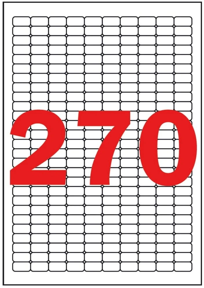 Lipnios etiketės Apli, A4, 17.8x10mm, APLI 6750vnt./25lapai nuimamas!