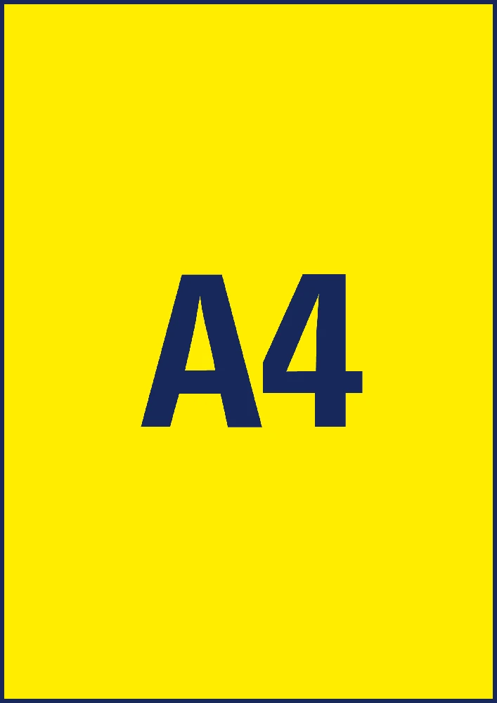 Lipnios etiketės Avery Zweckform, A4, 210x297mm, 25 lapai, neoninės geltonos spalvos
