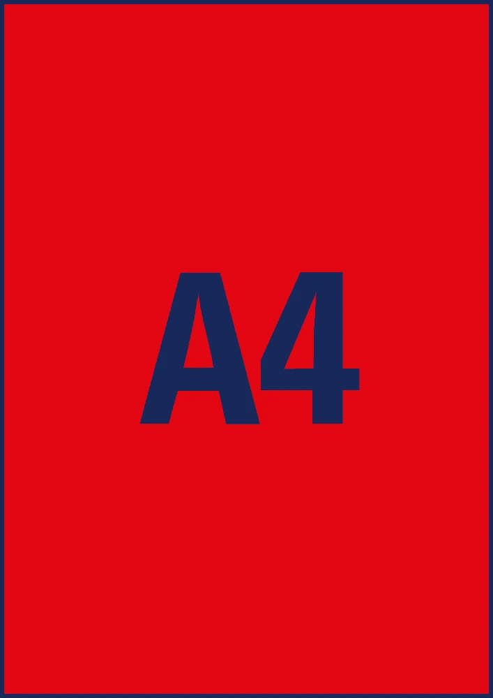 Lipnios etiketės Avery Zweckform, A4, 210x297mm, 25 lapai, neoninės raudonos spalvos
