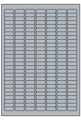 Lipnios etiketės Avery Zweckform, A4, atsparios drėgmei, 25.4x10mm, 189 etiketės lape, 20 lapų, sidabrinės spalvos