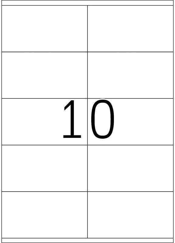 Lipnios etiketės College, A4, 105x57mm, 10 etikečių lape, 100 lapų, baltos spalvos