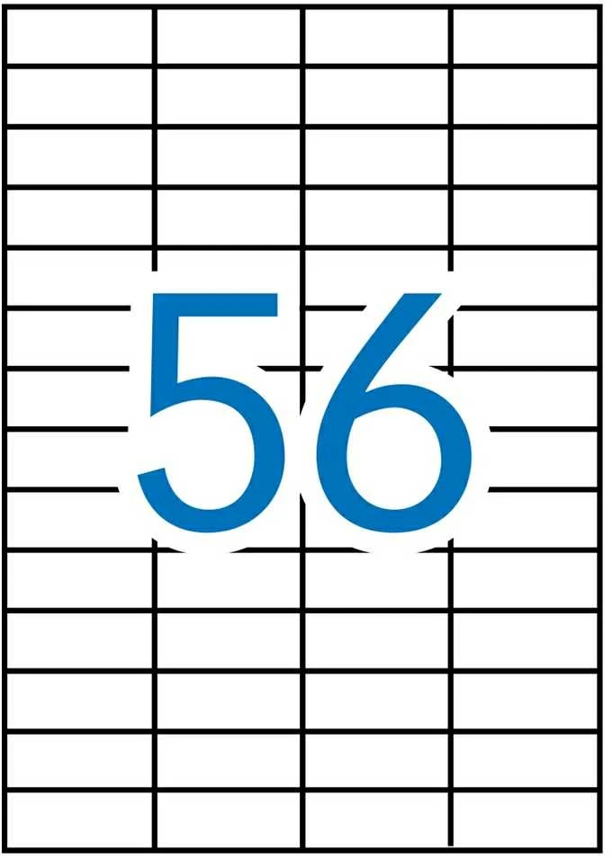 Multi 3 Lipnios etiketės Multi3 A4, 52.5×21.2mm, 56 etiketės lape, 100 lapų, baltos spalvos