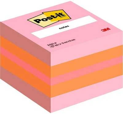 Lipnūs lapeliai Post-it, 51x51mm, 400 lapelių, rožinės spalvos