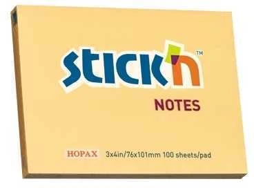 Stickxb4N *Lipnūs lapeliai Stick´N 21148, 76x102mm, 100 lapelių, oranžinės spalvos