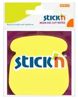 Stickxb4N *Lipnūs lapeliai Stick´N 21179, 50 lapelių, telefono formos, geltonos spalvos, blisteryje