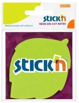 Stickxb4N Lipnūs lapeliai Stick´N 21180, 50 lapelių, Lapo formos, žalios spalvos, blisteryje