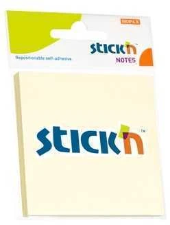 Stickxb4N Lipnūs lapeliai Stick´N 21198, 76x76mm, 100 lapelių, geltonos spalvos, blisteryje