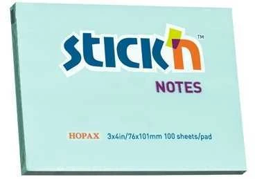 Stickxb4N *Lipnūs lapeliai Stick´N, 76x102mm, 100 lapelių, melsvos spalvos