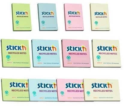 Stickxb4N Lipnūs lapeliai Stick´N Eco 21407, 38x51mm, 12x100 lapelių, 3 pastelinių spalvų